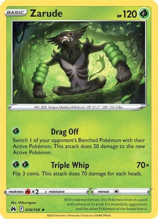 Zarude 016/159  - Holofoil SWSH Crown Zenith - Holo Rare