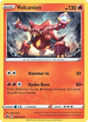 Volcanion 026/159  - Reverse Holofoil SWSH Crown Zenith - Holo Rare