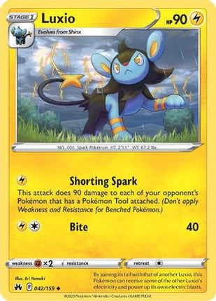 Luxio (42) 042/159  - Reverse Holofoil SWSH Crown Zenith - Uncommon