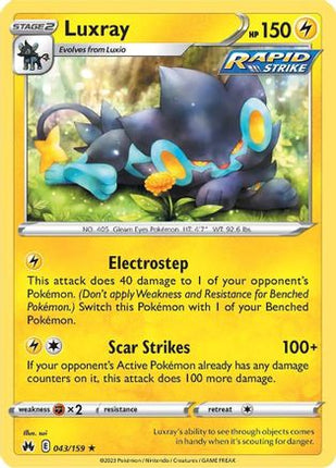 Luxray (43) 043/159  SWSH Crown Zenith - Rare