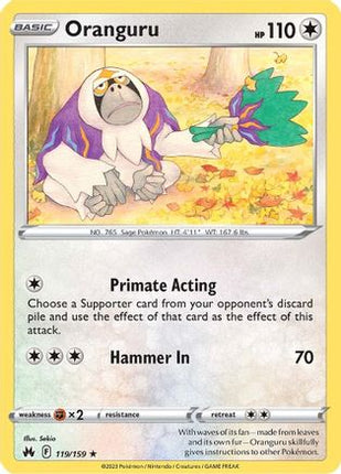 Oranguru 119/159  SWSH Crown Zenith - Rare