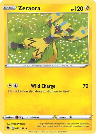 Zeraora 052/159  SWSH Crown Zenith - Rare