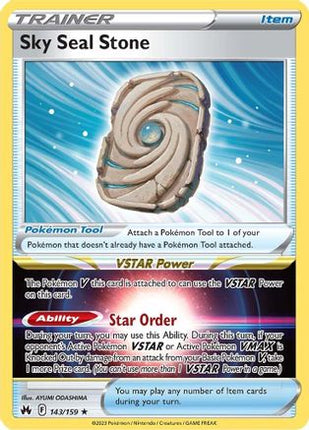 Sky Seal Stone 143/159  - Holofoil SWSH Crown Zenith - Holo Rare