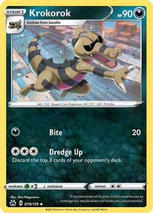 Krokorok 079/159  - Reverse Holofoil SWSH Crown Zenith - Uncommon