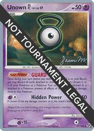 Unown [G] - 2009 (Jason Martinez) 057/106  World Championship Decks - Uncommon