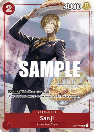 Sanji (Online Regional 2023) [Winner] (ST01-004) - One Piece Promotion Cards Foil