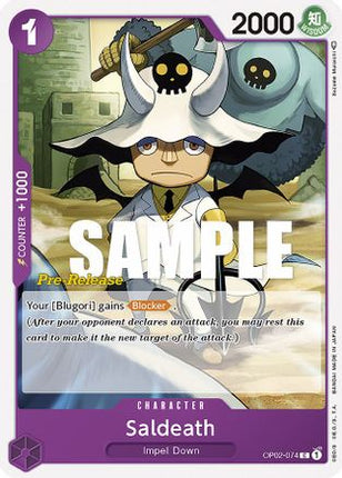 Saldeath (OP02-074) - Paramount War Pre-Release Cards