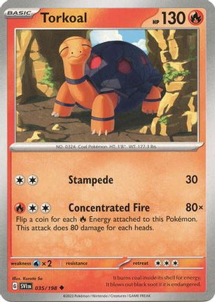 Torkoal 035/198  - Reverse Holofoil SV01 Scarlet & Violet Base Set - Uncommon