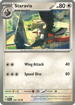 Staravia 149/198  - Reverse Holofoil SV01 Scarlet & Violet Base Set - Common