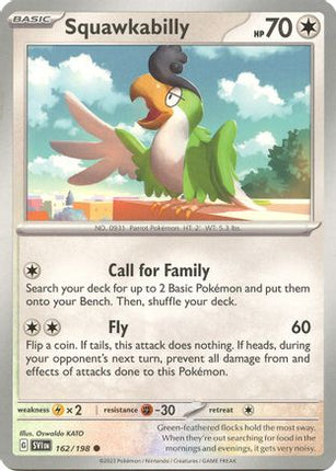 Squawkabilly 162/198  - Reverse Holofoil SV01 Scarlet & Violet Base Set - Common