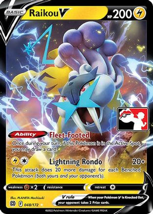 Raikou V 048/172  - Holofoil Prize Pack Series Cards - Ultra Rare