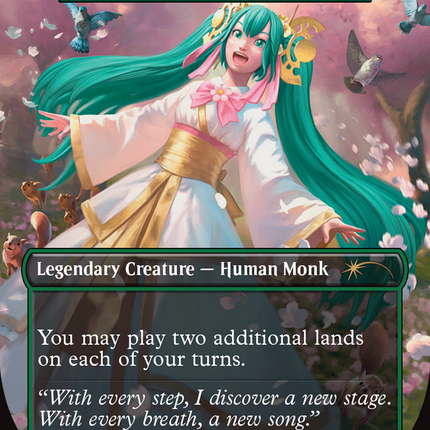 Azusa, Lost but Seeking (SLD-1597) - Secret Lair Drop / Miku, Lost but Singing (Borderless)