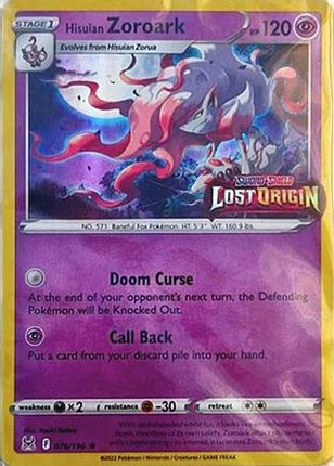 Hisuian Zoroark 076/196  - Holofoil Miscellaneous Cards & Products - Promo