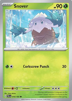Snover 010/193  - Reverse Holofoil SV02 Paldea Evolved - Common