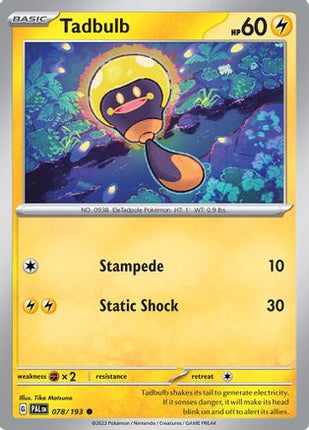 Tadbulb 078/193  - Reverse Holofoil SV02 Paldea Evolved - Common