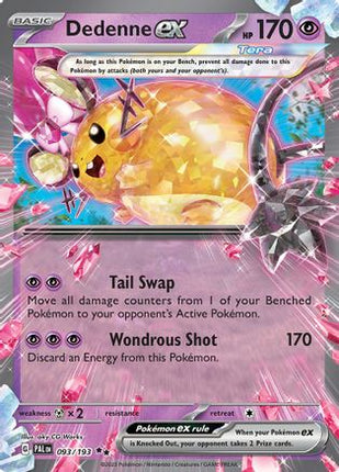 Dedenne ex 093/193  - Holofoil SV02 Paldea Evolved - Double Rare