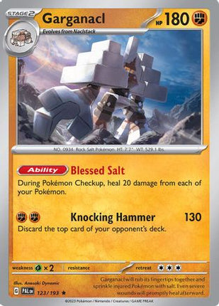 Garganacl 123/193  - Holofoil SV02 Paldea Evolved - Rare