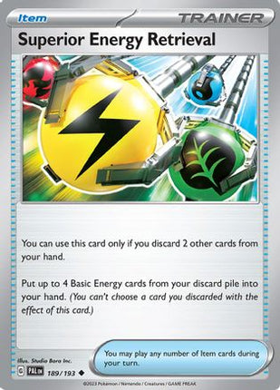 Superior Energy Retrieval 189/193  - Reverse Holofoil SV02 Paldea Evolved - Uncommon