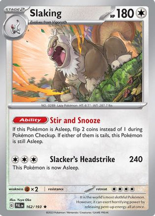 Slaking 162/193  - Reverse Holofoil SV02 Paldea Evolved - Rare