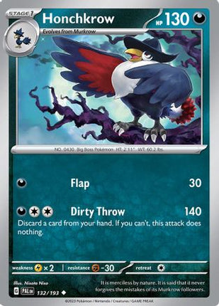 Honchkrow 132/193  SV02 Paldea Evolved - Uncommon