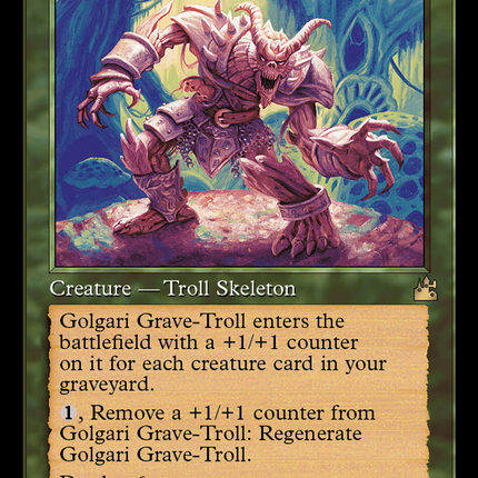 Golgari Grave-Troll (RVR-348) - Ravnica Remastered: (tombstone)