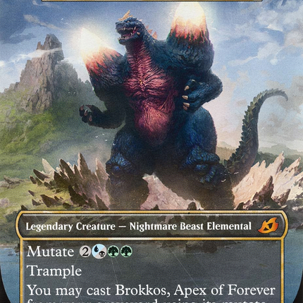 Brokkos, Apex of Forever (IKO-378) - Ikoria: Lair of Behemoths / Bio-Quartz Spacegodzilla (Borderless)