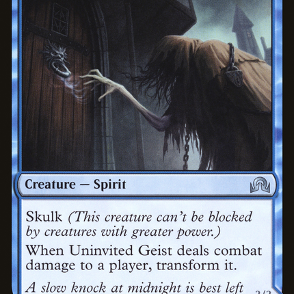Uninvited Geist // Unimpeded Trespasser (SOI-094) - Shadows over Innistrad: (Double Faced Transform)