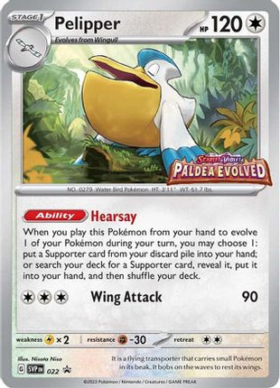 Pelipper 022  - Holofoil SV Scarlet & Violet Promo Cards - Promo