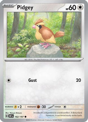 Pidgey 162/197  SV03 Obsidian Flames - Common