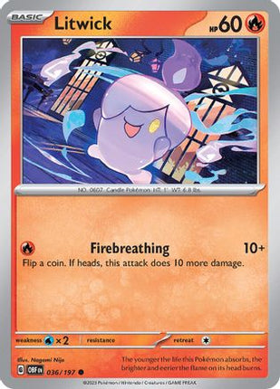 Litwick 036/197  SV03 Obsidian Flames - Common