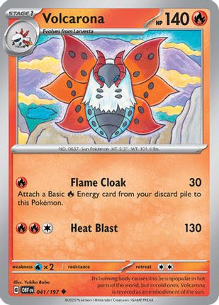 Volcarona 041/197  - Reverse Holofoil SV03 Obsidian Flames - Uncommon