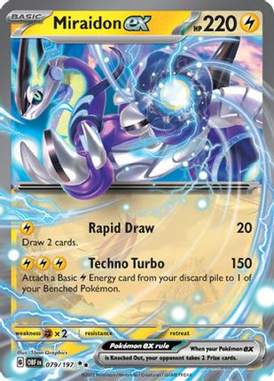 Miraidon ex 079/197  - Holofoil SV03 Obsidian Flames - Double Rare