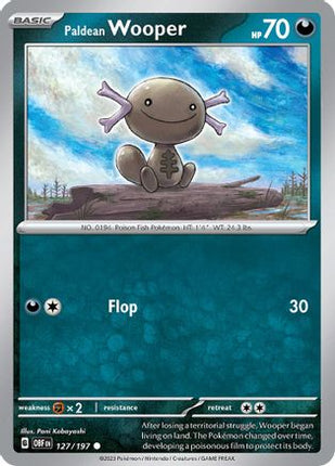 Paldean Wooper 127/197  - Reverse Holofoil SV03 Obsidian Flames - Common