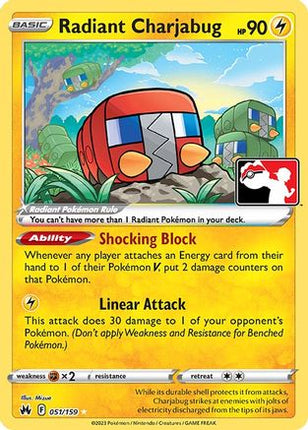 Radiant Charjabug/159  - Holofoil Prize Pack Series Cards - Radiant Rare