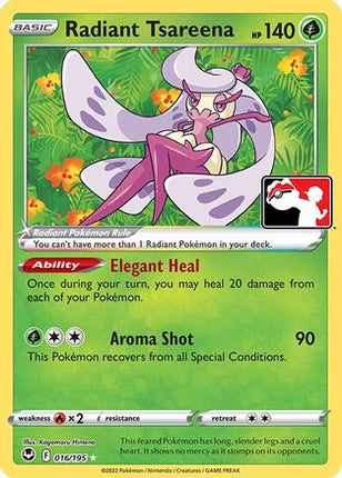 Radiant Tsareena 016  - Holofoil Prize Pack Series Cards - Radiant Rare