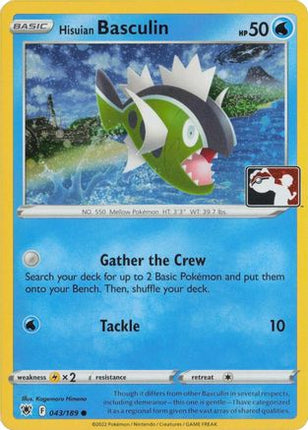 Hisuian Basculin 043/189  - Holofoil Prize Pack Series Cards - Common