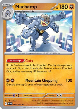 Machamp 068/165  - Holofoil SV Scarlet & Violet 151 - Rare
