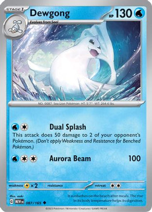 Dewgong 087/165  SV Scarlet & Violet 151 - Uncommon