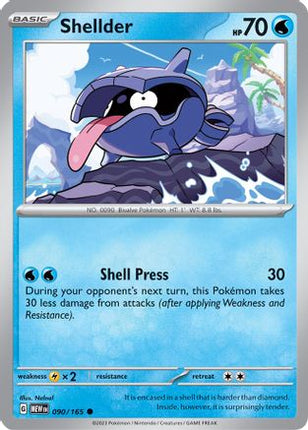 Shellder 090/165  SV Scarlet & Violet 151 - Common