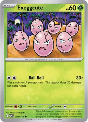 Exeggcute 102/165  SV Scarlet & Violet 151 - Common