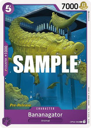 Bananagator (OP04-062) - Kingdoms of Intrigue Pre-Release Cards