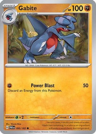 Gabite 095/182  - Reverse Holofoil SV04 Paradox Rift - Common
