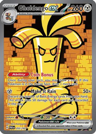 Gholdengo ex 252/182  - Holofoil SV04 Paradox Rift - Special Illustration Rare
