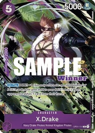 X.Drake (CS 2023 Top Players Pack) [Winner] (OP01-114) - One Piece Promotion Cards Foil