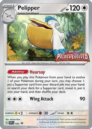 Pelipper 022  - Holofoil SV Scarlet & Violet Promo Cards - Promo