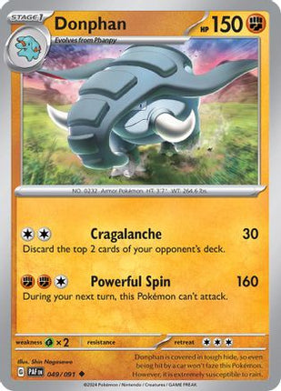 Donphan 049/091  - Reverse Holofoil SV Paldean Fates - Uncommon