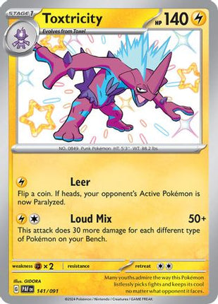 Toxtricity 141/091  - Holofoil SV Paldean Fates - Shiny Rare