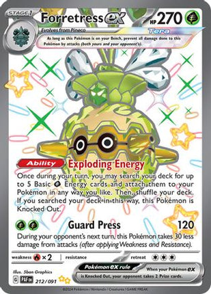 Forretress ex 212/091  - Holofoil SV Paldean Fates - Shiny Ultra Rare