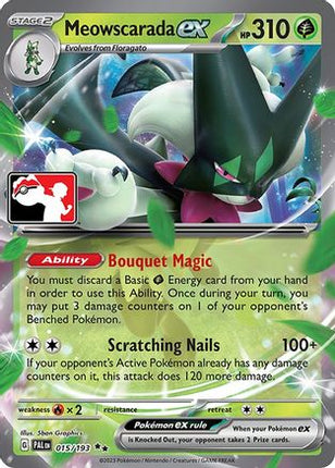Meowscarada ex 015/193  - Holofoil Prize Pack Series Cards - Double Rare