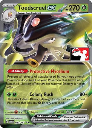 Toedscruel ex 022/197  - Holofoil Prize Pack Series Cards - Double Rare